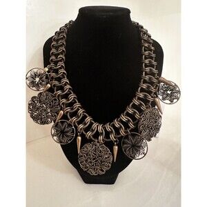 Vintage Art Deco Designer Statement Necklace 17 inches
